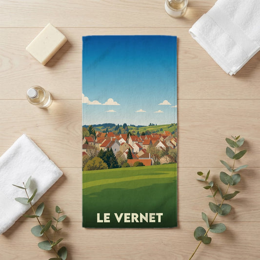 Serviette de bain 30 cm x 60 cm souvenir de Le Vernet