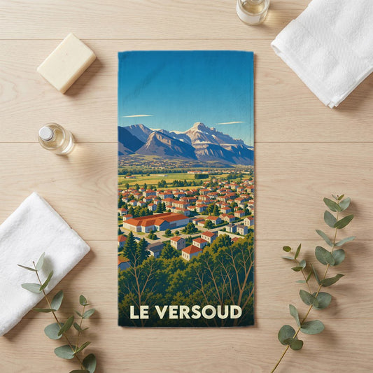 Serviette de bain 30 cm x 60 cm souvenir de Le Versoud