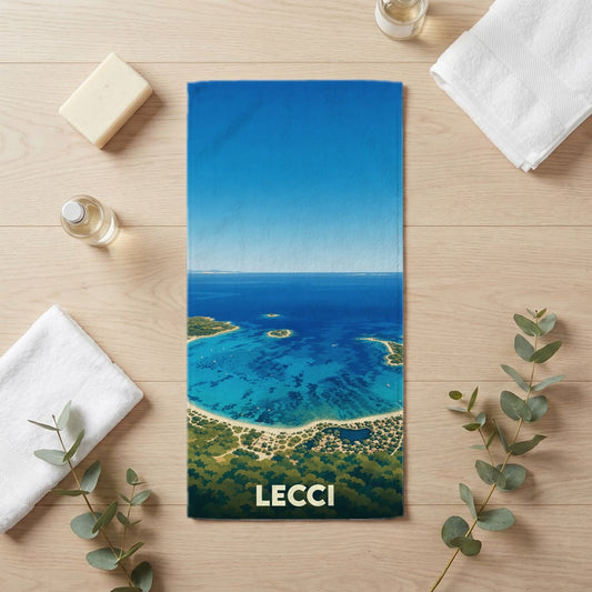 Serviette de bain 30 cm x 60 cm souvenir de Lecci