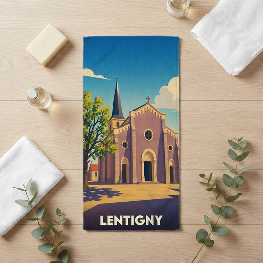 Serviette de bain 30 cm x 60 cm souvenir de Lentigny