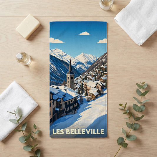 Serviette de bain 30 cm x 60 cm souvenir de Les Belleville
