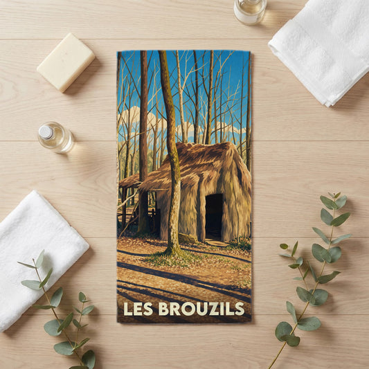 Serviette de bain 30 cm x 60 cm souvenir de Les Brouzils