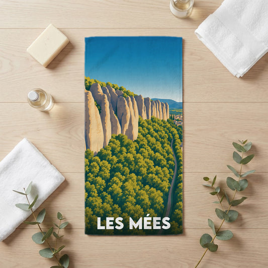 Serviette de bain 30 cm x 60 cm souvenir de Les Mées