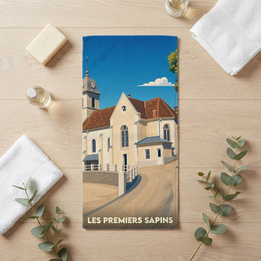 Serviette de bain 30 cm x 60 cm souvenir de Les Premiers Sapins