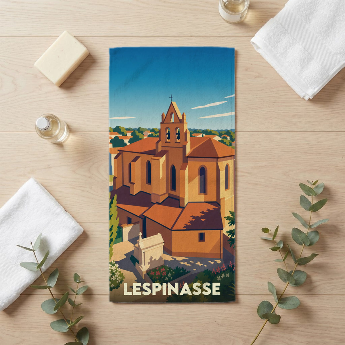 Serviette de bain 30 cm x 60 cm souvenir de Lespinasse