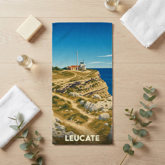 Serviette de bain 30 cm x 60 cm souvenir de Leucate