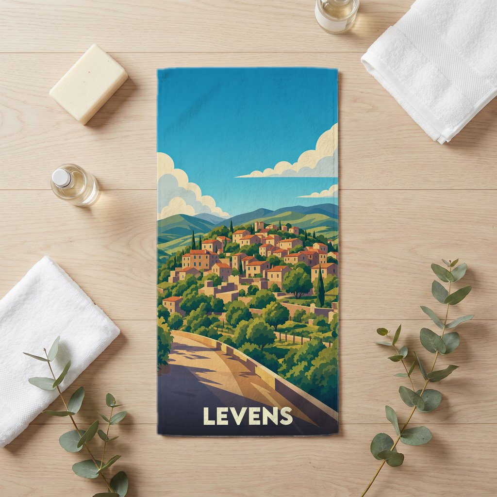Serviette de bain 30 cm x 60 cm souvenir de Levens