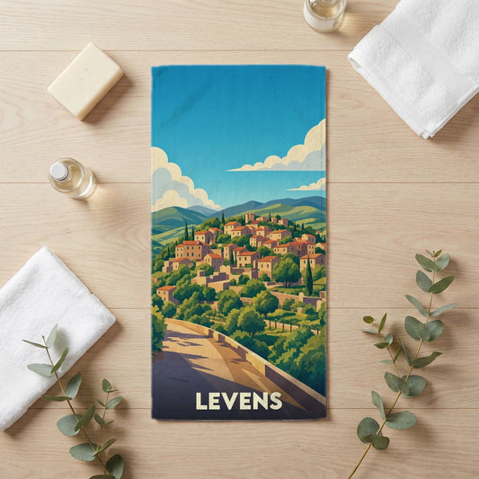 Serviette de bain 30 cm x 60 cm souvenir de Levens