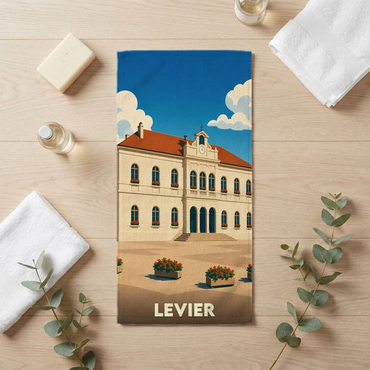 Serviette de bain 30 cm x 60 cm souvenir de Levier