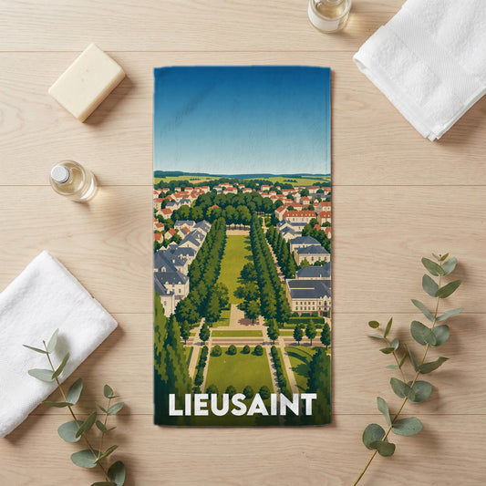 Serviette de bain 30 cm x 60 cm souvenir de Lieusaint