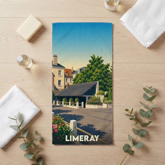 Serviette de bain 30 cm x 60 cm souvenir de Limeray