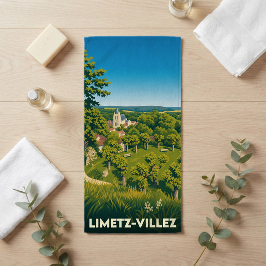 Serviette de bain 30 cm x 60 cm souvenir de Limetz-Villez