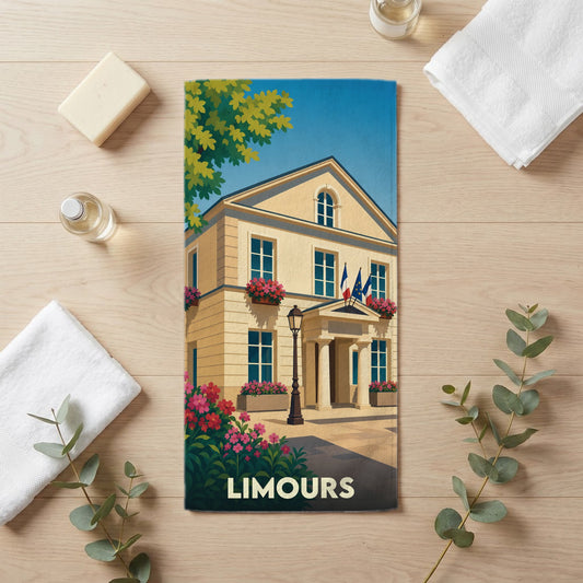 Serviette de bain 30 cm x 60 cm souvenir de Limours
