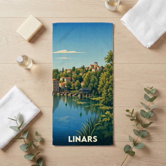Serviette de bain 30 cm x 60 cm souvenir de Linars