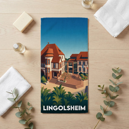 Serviette de bain 30 cm x 60 cm souvenir de Lingolsheim