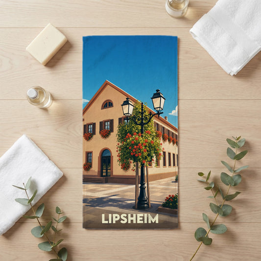 Serviette de bain 30 cm x 60 cm souvenir de Lipsheim