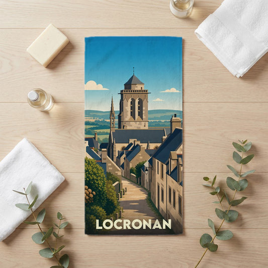 Serviette de bain 30 cm x 60 cm souvenir de Locronan