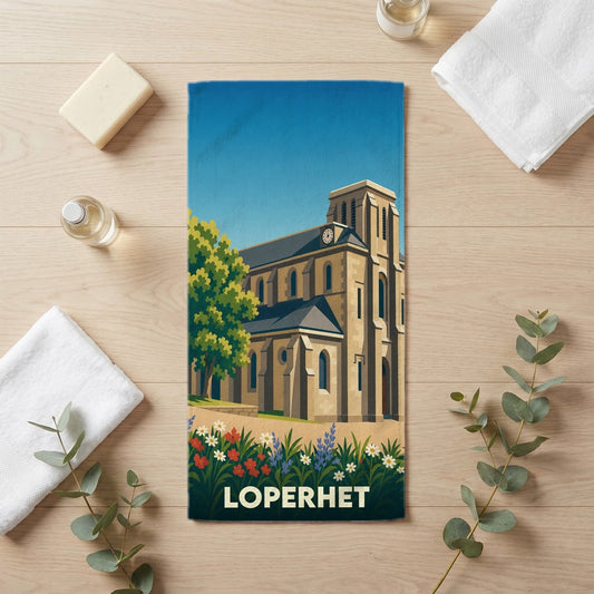 Serviette de bain 30 cm x 60 cm souvenir de Loperhet