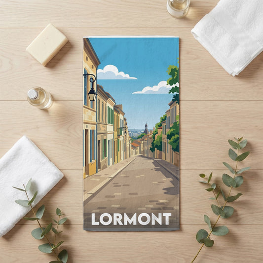 Serviette de bain 30 cm x 60 cm souvenir de Lormont