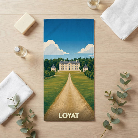 Serviette de bain 30 cm x 60 cm souvenir de Loyat