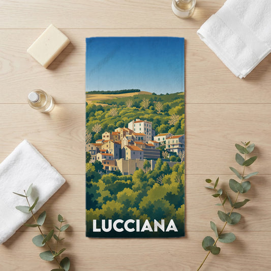 Serviette de bain 30 cm x 60 cm souvenir de Lucciana