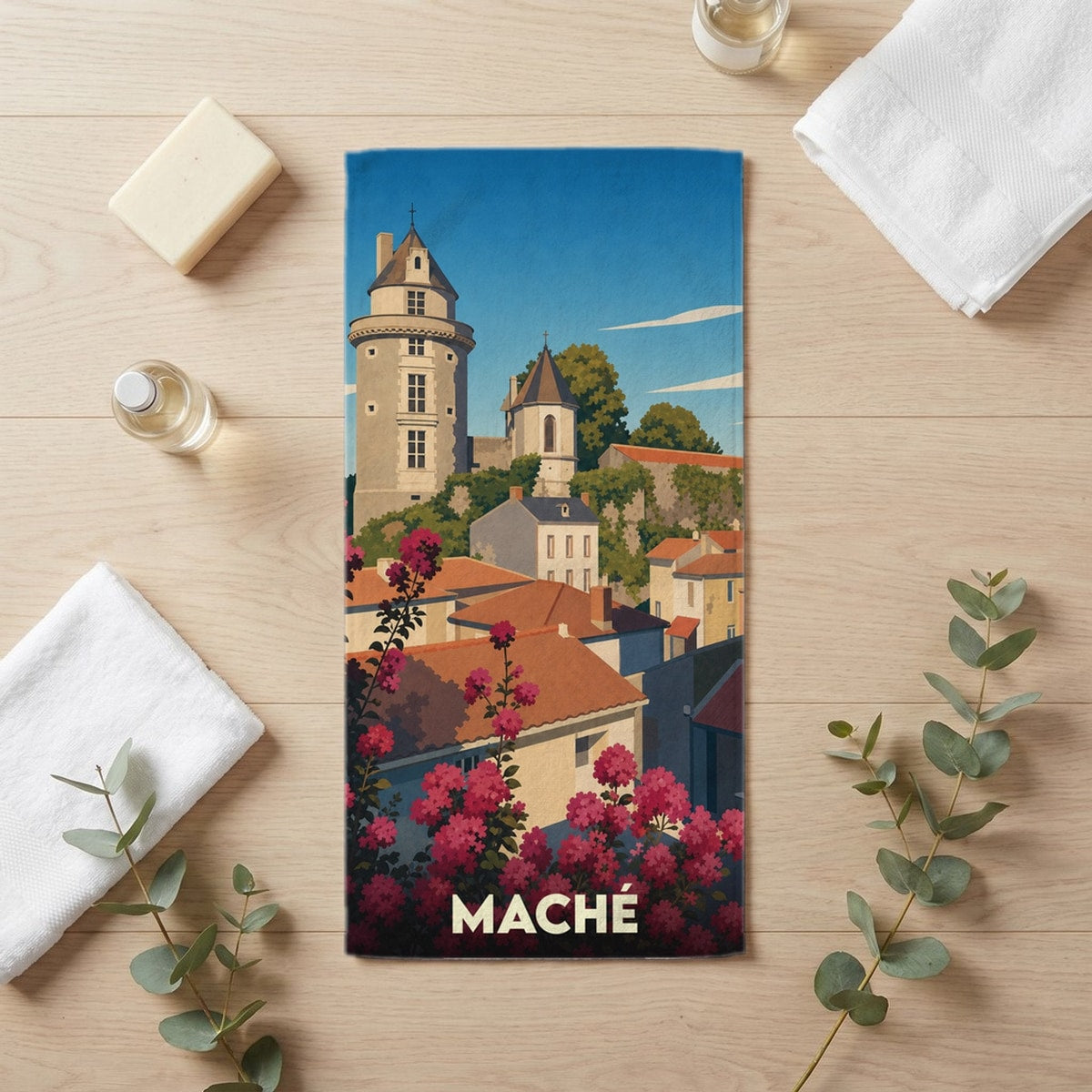 Serviette de bain 30 cm x 60 cm souvenir de Maché