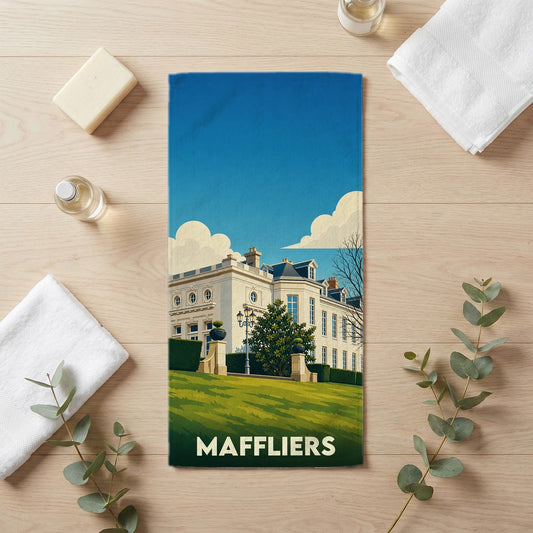 Serviette de bain 30 cm x 60 cm souvenir de Maffliers