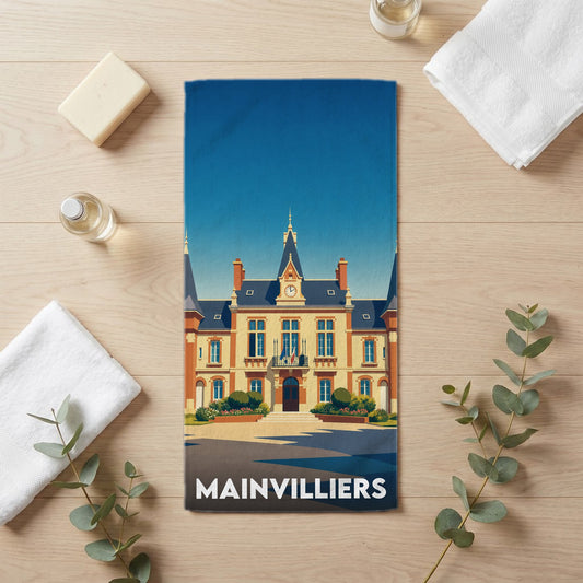 Serviette de bain 30 cm x 60 cm souvenir de Mainvilliers