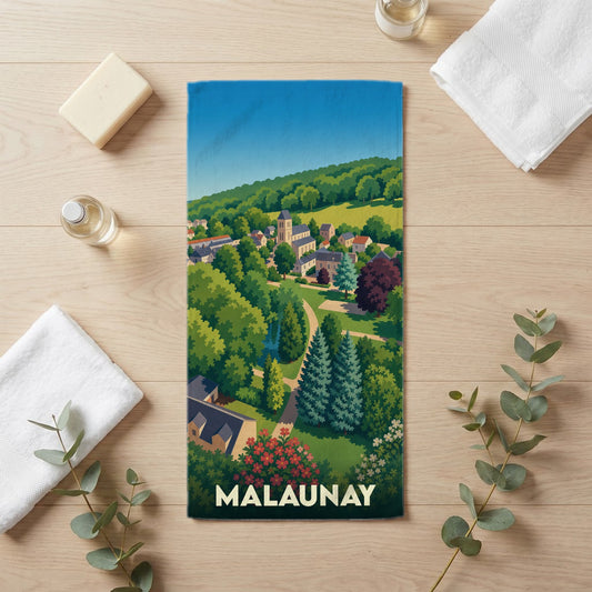 Serviette de bain 30 cm x 60 cm souvenir de Malaunay