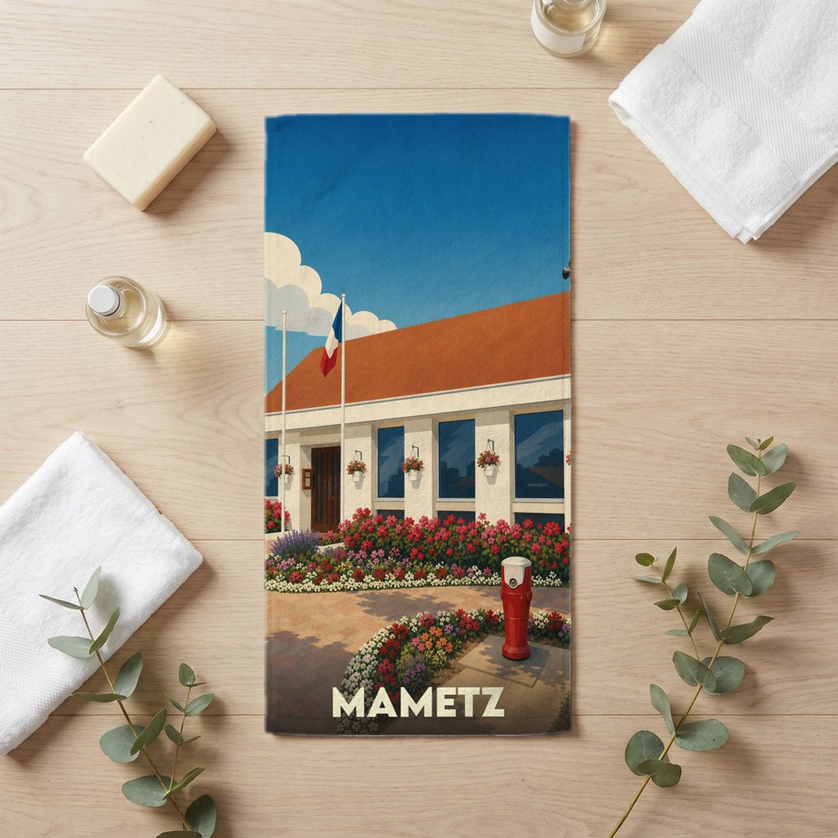 Serviette de bain 30 cm x 60 cm souvenir de Mametz