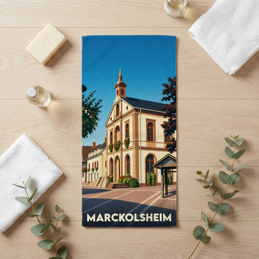 Serviette de bain 30 cm x 60 cm souvenir de Marckolsheim