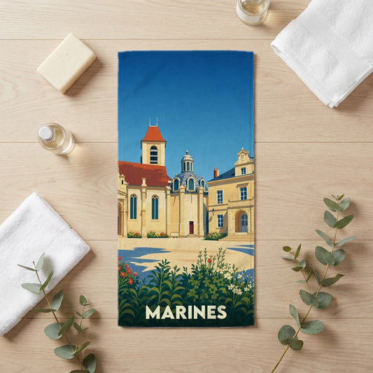 Serviette de bain 30 cm x 60 cm souvenir de Marines