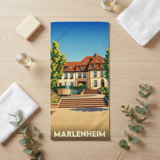 Serviette de bain 30 cm x 60 cm souvenir de Marlenheim