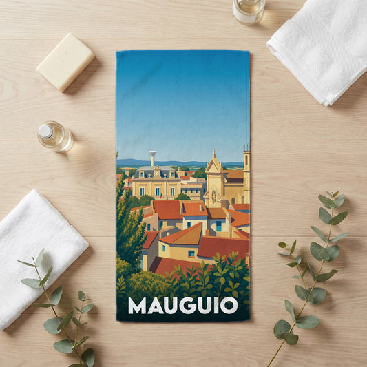 Serviette de bain 30 cm x 60 cm souvenir de Mauguio
