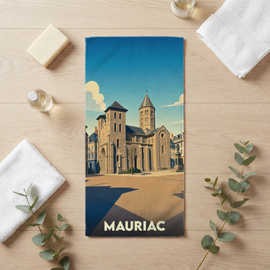 Serviette de bain 30 cm x 60 cm souvenir de Mauriac