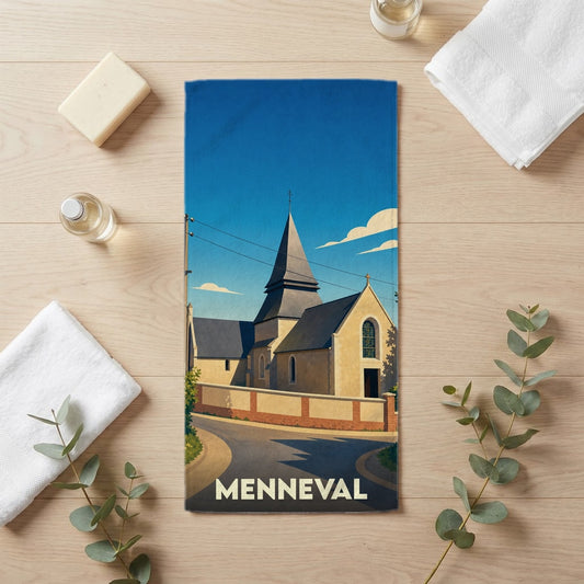 Serviette de bain 30 cm x 60 cm souvenir de Menneval