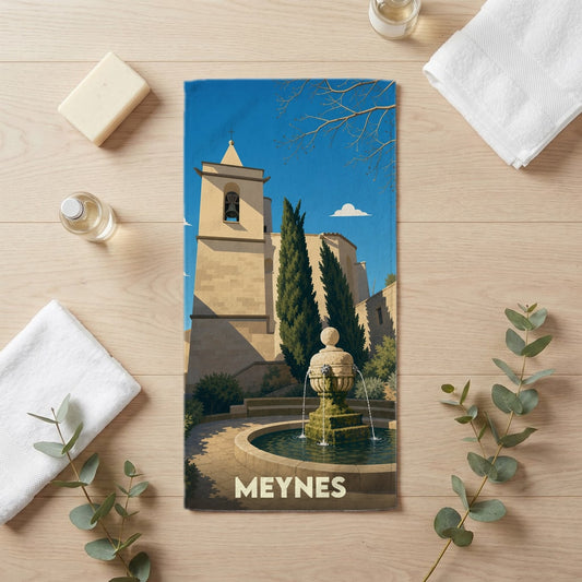 Serviette de bain 30 cm x 60 cm souvenir de Meynes