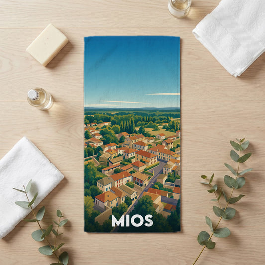 Serviette de bain 30 cm x 60 cm souvenir de Mios