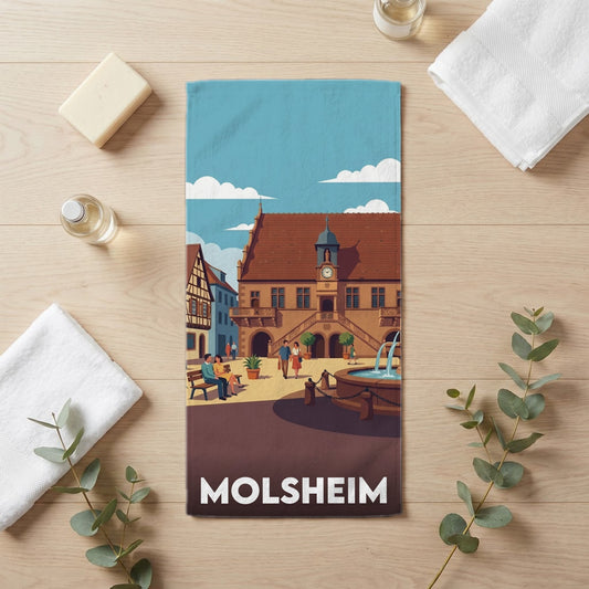 Serviette de bain 30 cm x 60 cm souvenir de Molsheim