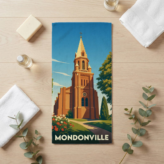 Serviette de bain 30 cm x 60 cm souvenir de Mondonville