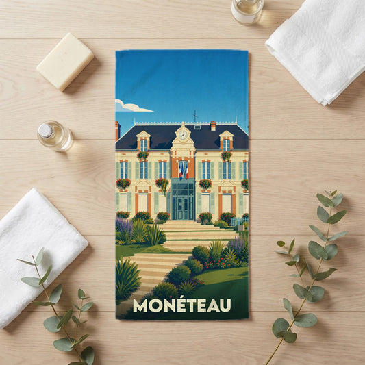 Serviette de bain 30 cm x 60 cm souvenir de Monéteau