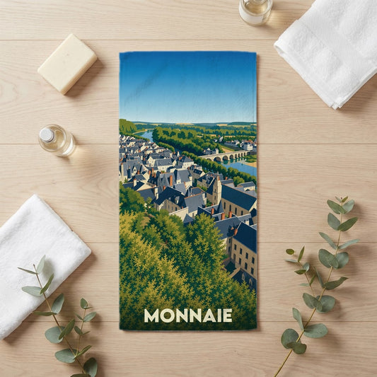 Serviette de bain 30 cm x 60 cm souvenir de Monnaie