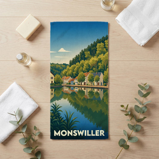Serviette de bain 30 cm x 60 cm souvenir de Monswiller