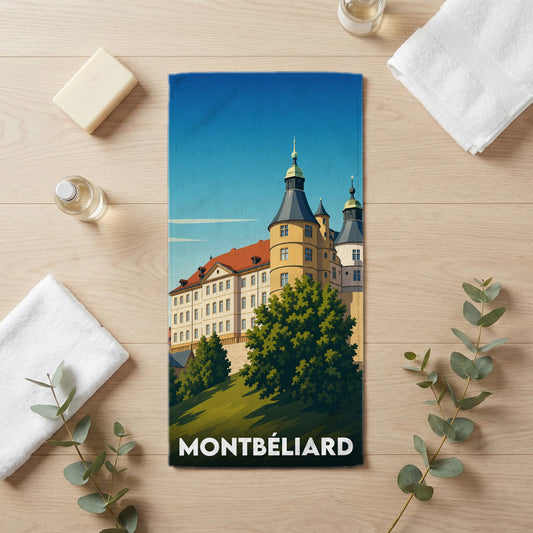 Serviette de bain 30 cm x 60 cm souvenir de Montbéliard