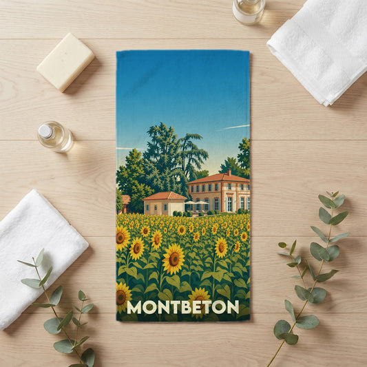 Serviette de bain 30 cm x 60 cm souvenir de Montbeton