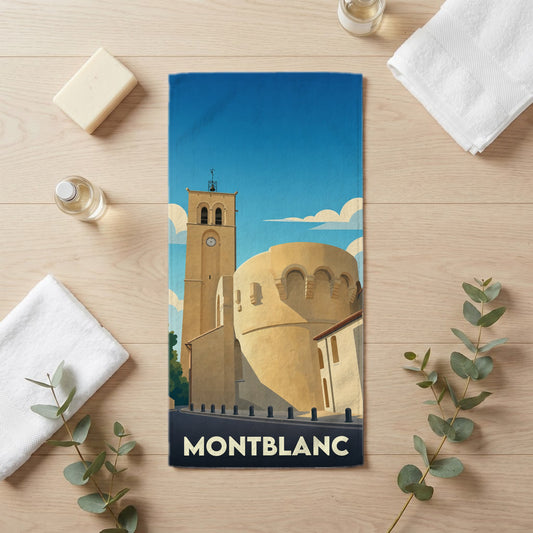 Serviette de bain 30 cm x 60 cm souvenir de Montblanc