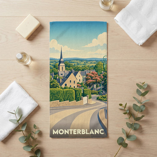 Serviette de bain 30 cm x 60 cm souvenir de Monterblanc