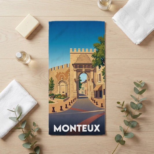 Serviette de bain 30 cm x 60 cm souvenir de Monteux
