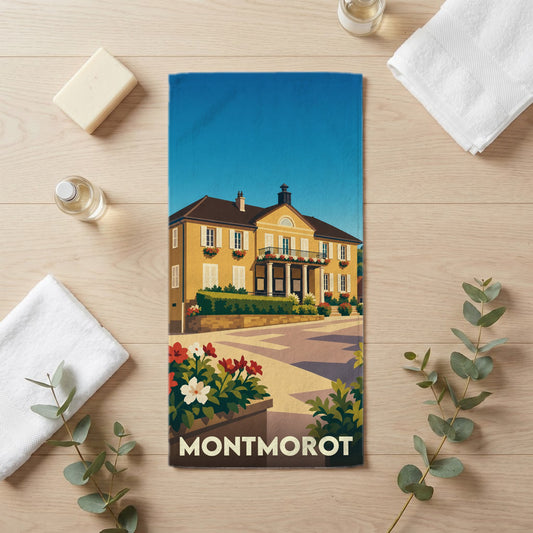 Serviette de bain 30 cm x 60 cm souvenir de Montmorot