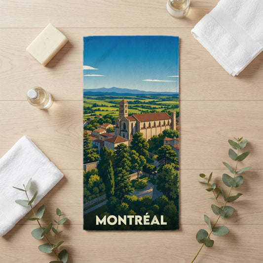 Serviette de bain 30 cm x 60 cm souvenir de Montréal